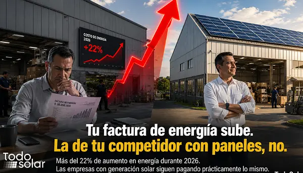 Tu factura sube. La de tu competidor con paneles, no.